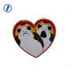 Personalized Custom Made Pin Badges , Heart Shaped Lapel Pins For Souvenir