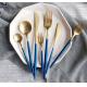 China Supplier Stainless Steel Flatware Set with Blue and Gold Color NC099 Dinner Knife Fork Spoon