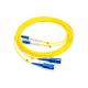 LC To SC Duplex 9125 Fiber Optic Jumper Cable 0.9mm Yellow