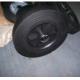 Black 8 Inch Dustbin Wheel Rubber Powder Wheelie Bin Wheels