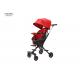 PU Wheel Baby Pushchair Retractable Canopy For Baby Toddlers Red