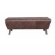 Geninue Leather Bench Stool Vintage Pommel Horse Bench In Leather Columbia Brown