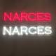 UL Clear Acrylic Back Neon Sign Letters For Wall 62cm Long