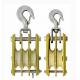 Aluminum Steel Wire Pulling Pulley Insulated Hoisting Tackle With Nylon Sheave