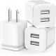 Dual USB Ports Mini Wall Adapter Charger US Plug 5V 2.4A For Mobile Phone