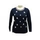 Yarn Dye Insert Layer Ladies Casual T Shirts Womens Fall Tops With Puff Print