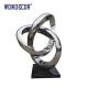 Outdoor Stainless Steel Art Sculptures Garden Abstract Twisted Ring