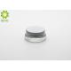 Mini Clear Glass Cosmetic Cream Jar 5g With White Aluminium Cap For Eye Cream