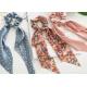 Long ribbon elastic hair bands collar headdress women's hair corset floral scrunchie European USA simple batch