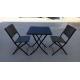 Outdoor Rattan Dining Set for Patio with Cushions