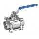 NPT Threaded 3 Piece SS Ball Valves Full Bore 1000WOG For Water