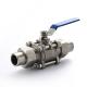 Full Bore Function 304/316 Stainless Steel 3-Pieces Butt Welded Ball Valve with Union