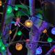 Solar Power Efficient Color Changing Christmas Globe String Lights 8 Modes 100 Led Variable Light Bulb Shape Fairy Hanging Decor
