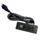 USA power strip with 2 usb ports UL socket furniture socket