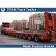 Hydraulic equipment 6 axle trailer lowbed , red drop bed low loader trailer