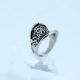 Fashion 316L Stainless Steel Casting Clay CZ Stones Ring LRX316