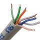 Bare Copper Network Fiber Cable , Solid 4 Pair Cat5e UTP Cable With Orange Color