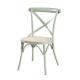 Cross Back Modern Metal Dining Chairs For Restaurant / Coffee Bar