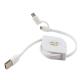 Super Heavy 2 In 1 High Speed USB Cable , 8 Pin Samrtphone USB Extension Wire
