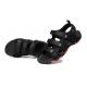 Portable Womens Black Walking Sandals Screen Print Type Slides Style