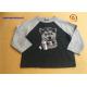 Round Neck Wolf Print Cool Toddler T Shirts , Baby Boy Long Sleeve T Shirt