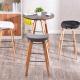 Multi Coloured Wooden Dining Chairs , Modern Plastic Bar Stools