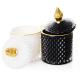 Cylinder Type Ceramic Candle Jar Eco Friendly With Silk Screen Printing