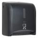 Mechanical Auto Cut Roll Paper Towel Dispenser for 20cm wide roll, black color, ABS plastic, Wall mounted