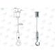 Ceiling Mounting LED Panel Suspension Kit Wire Length Adjustable Hanging System