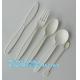cornstarch biodegradable PLA eco plastic cutlery sets,Plastic spoon fork chopsticks Wheat Straw Reusable Camping Biodegr