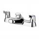 Scratch Proof Polished Double Handle Bathtub Faucet Centerset Lavatory Faucet