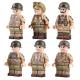 Small particle intelligence toys accessories building blocks WW2 officer soldier army military action mini figures