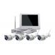 10 Inch LCD WiFi CCTV Camera Kit , IR Bullet 4 Camera Security System Max 4TB HDD