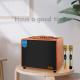 60W 8 Inch Bass Wooden Active Bluetooth Outdoor Speakers With Leather Strap