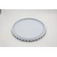 Round Shaped Pail Cover Clear Gold White Color Straight  Curling Edges Design