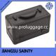 Rectangle solid black ABS cosmetic train case