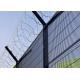 Electro Galvanized Pvc Coating 358 Mesh Fencing For Airport / Substation