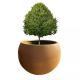 Customized Corten Steel Irregular Round Planter Boxes Streetscape Tree Pots
