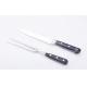 Stainless Steel Kitchen Knife Set 2PCS Slicer Knife And Meat Fork Set With POM Handle