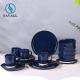 Dark Blue 16PCS Craftsman Dinnerware Savall Ceramic Tableware Set