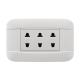 Silver Contact Point Electric Plug Sockets , Single Electrical Outlet 3 Gang Socket