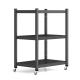 3 Tiers Heavy Duty Movable Storage Steel Shelf Rack For Office And Home