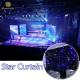 6000K LED Star Curtain Backdrop Double Decker Fireproof Velvet Material For Stage