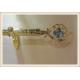 Classical delicate crystal zinc alloy curtain rod finials for home decoration
