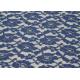 Eco-Friendly Metallic Lace Fabric Blue , Nylon Cotton Lace Fabric CY-LW0791