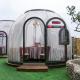 PC Dome Outdoor Bubble Tents Wooden Carton Package With LED Light