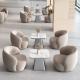 4 Seater  Luxury Coffee Table Sets  Customized Hotel Lobby Room Fabric