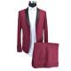 Style Fancy Red Mens Slim Fit Tuxedo Business 4 Season Breathable Long Sleeves