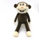Cute Brown Monkey Plush Keychain For Bag Clothing 20cm Size
