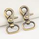 Brushed Brass Snap Clip Hook Buckle 20mm Swivel Trigger Snap Hook for Bag Accessories